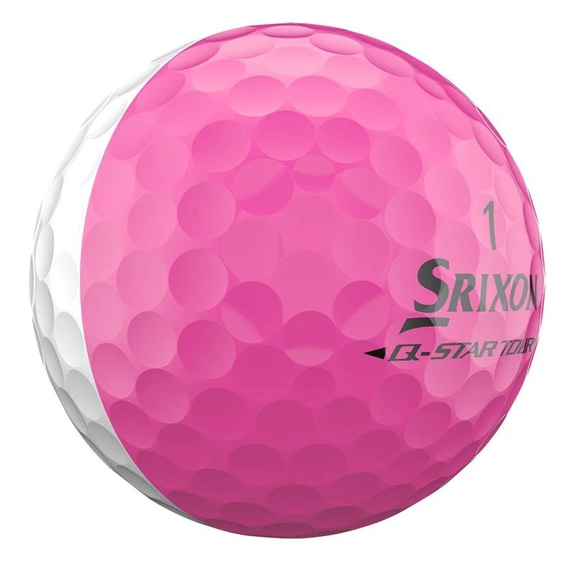 Srixon Q-Star Tour Divide balles de golf, blanc/rose