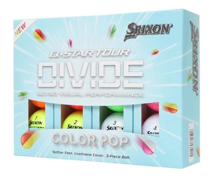 Srixon Q-Star Tour Divide 6 Multi balles de golf, mix de couleurs