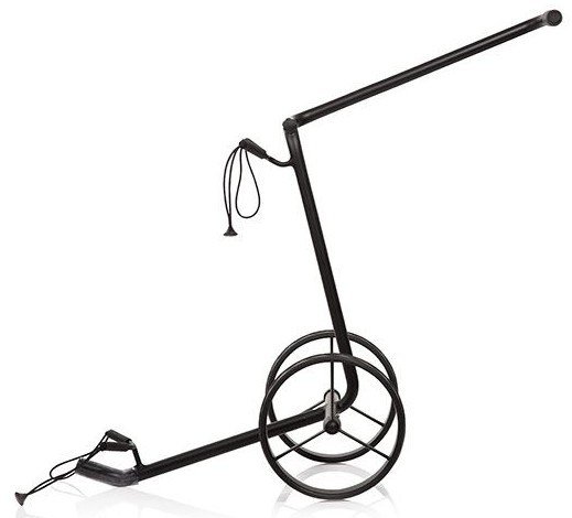 JuStar Black chariot manuel 2 roues, noir mat