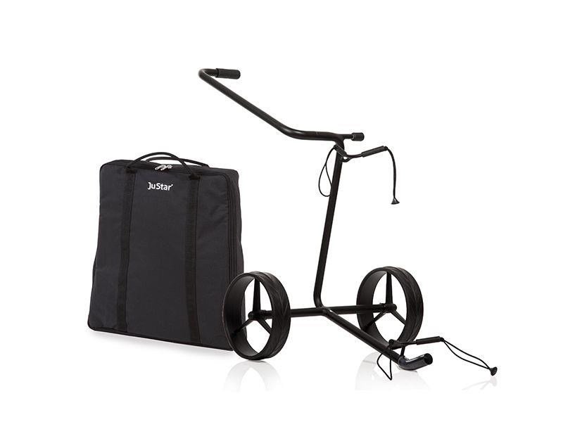 JuStar Black chariot manuel 2 roues, noir mat