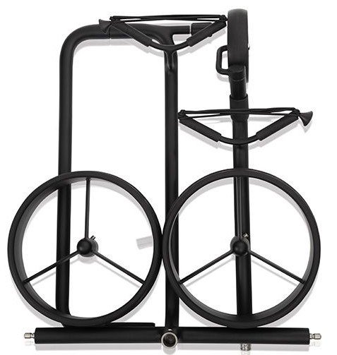 JuStar Black 3-Wheeled chariot manuel, noir mat
