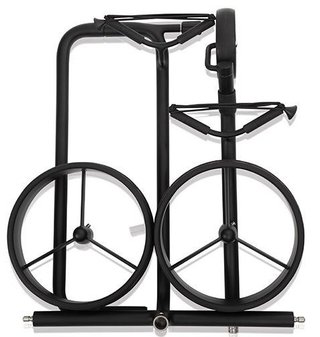 JuStar Black 3-Wheeled chariot manuel, noir mat