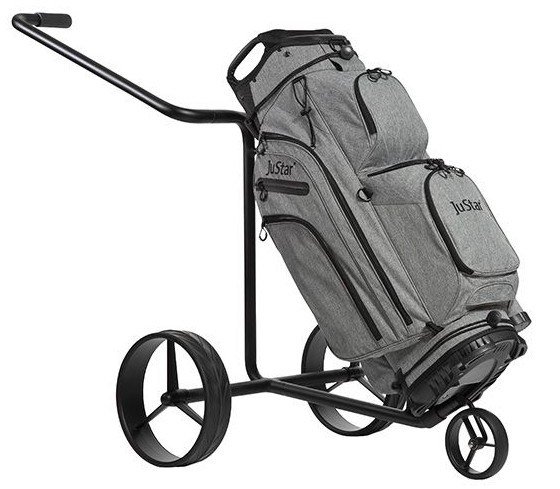 JuStar Black 3-Wheeled chariot manuel, noir mat