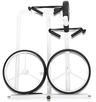 JuStar White 3-Wheeled chariot manuel, blanc brillant