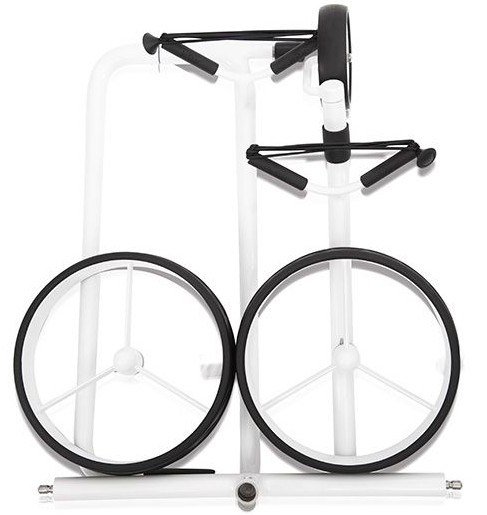 JuStar White 3-Wheeled chariot manuel, blanc brillant