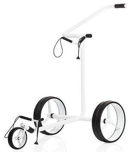 JuStar White 3-Wheeled chariot manuel, blanc brillant