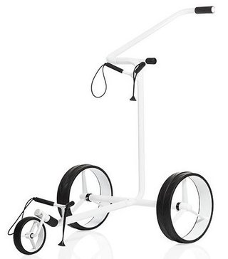 JuStar White 3-Wheeled chariot manuel, blanc brillant