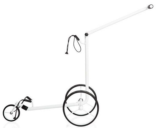JuStar White 3-Wheeled chariot manuel, blanc brillant