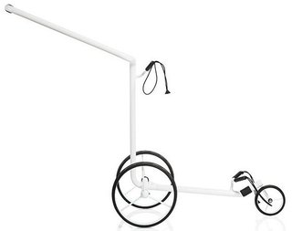 JuStar White 3-Wheeled chariot manuel, blanc brillant