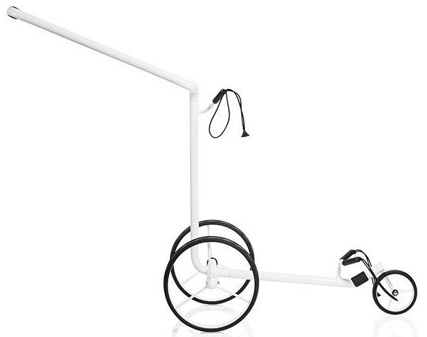 JuStar White 3-Wheeled chariot manuel, blanc brillant