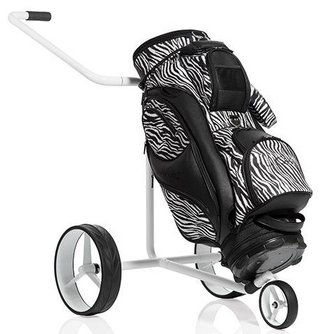JuStar White 3-Wheeled chariot manuel, blanc brillant