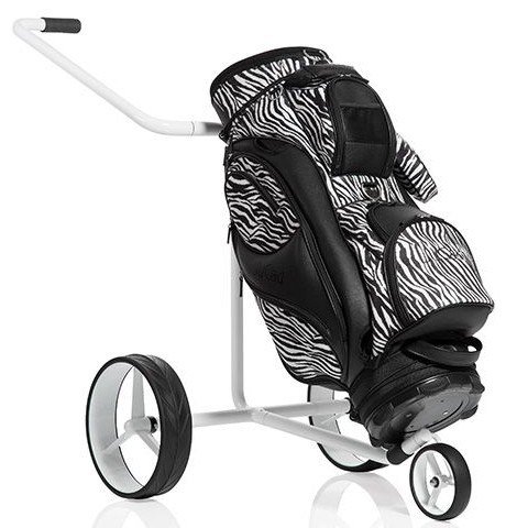 JuStar White 3-Wheeled chariot manuel, blanc brillant