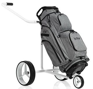 JuStar White 3-Wheeled chariot manuel, blanc brillant