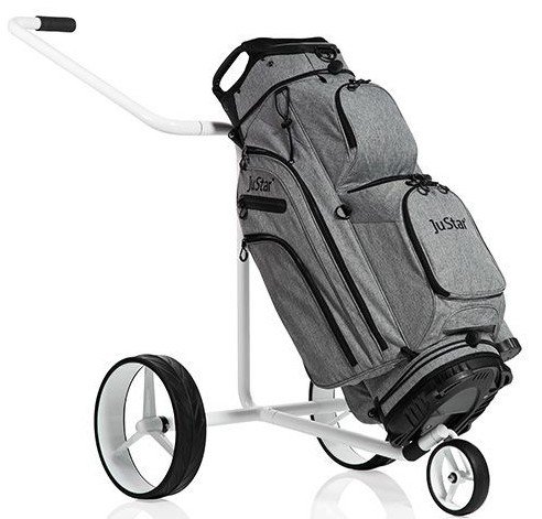 JuStar White 3-Wheeled chariot manuel, blanc brillant