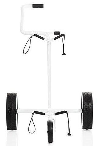 JuStar White 3-Wheeled chariot manuel, blanc brillant