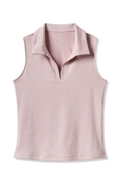 Travis Mathew Skyloft Light Sleeveless polo femme, heather violet ice