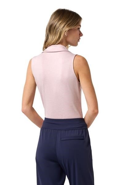 Travis Mathew Skyloft Light Sleeveless polo femme, heather violet ice