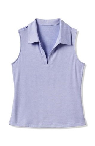 Travis Mathew Skyloft Light Sleeveless polo femme, heather soft blue