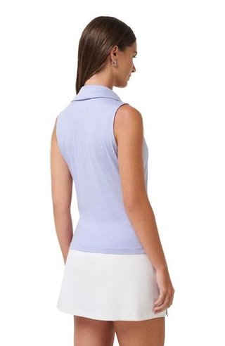 Travis Mathew Skyloft Light Sleeveless polo femme, heather soft blue