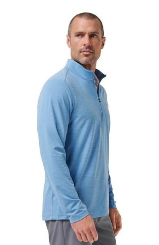 Travis Mathew Heater Pro 1/4Zip sweat homme, pacific coast