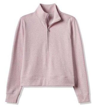 Travis Mathew Cloud Fleece Half-Zip sweat femme, heather violet ice
