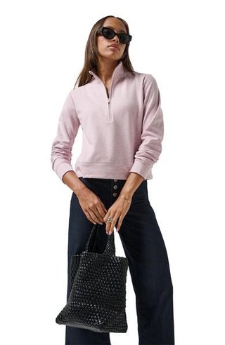 Travis Mathew Cloud Fleece Half-Zip sweat femme, heather violet ice