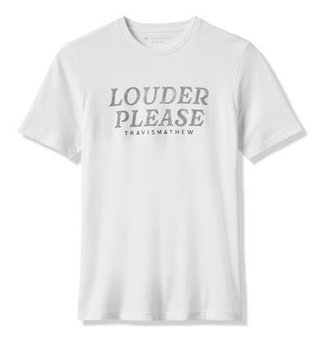 Travis Mathew Louder Please t-shirt homme, blanc