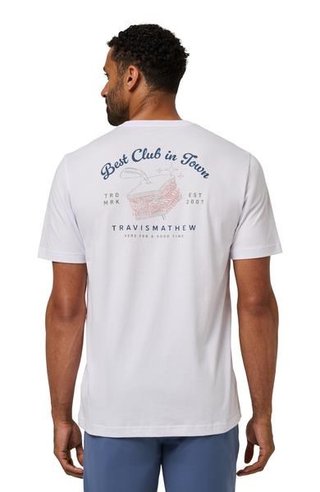 Travis Mathew Founding Member Tee t-shirt homme, blanc