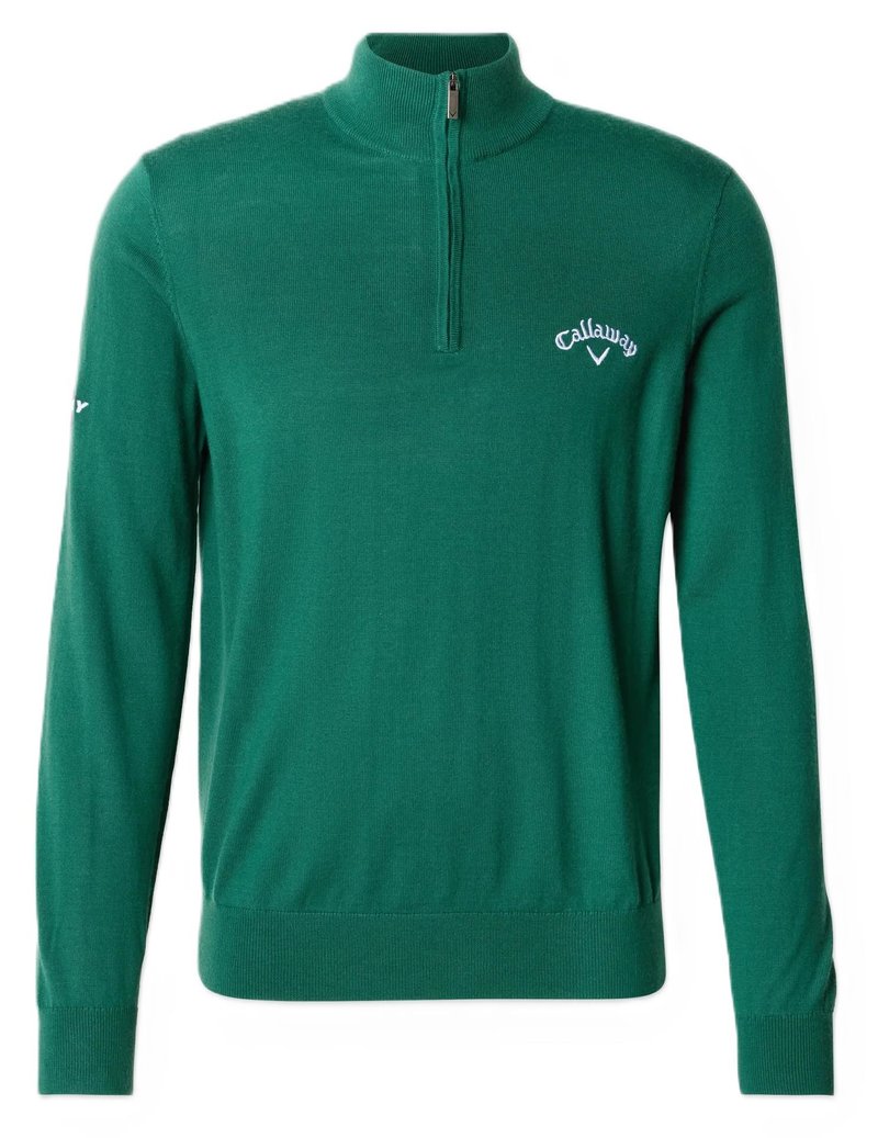 Callaway 1/4 Zip Mock pull homme, deep galapagos green