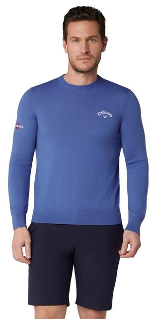Callaway Crew Neck Merino Mix pull homme, light magnetic blue heather