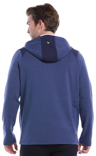 Callaway Soft Touch 1/4 Zip Premium hoodie homme, heather peacoat