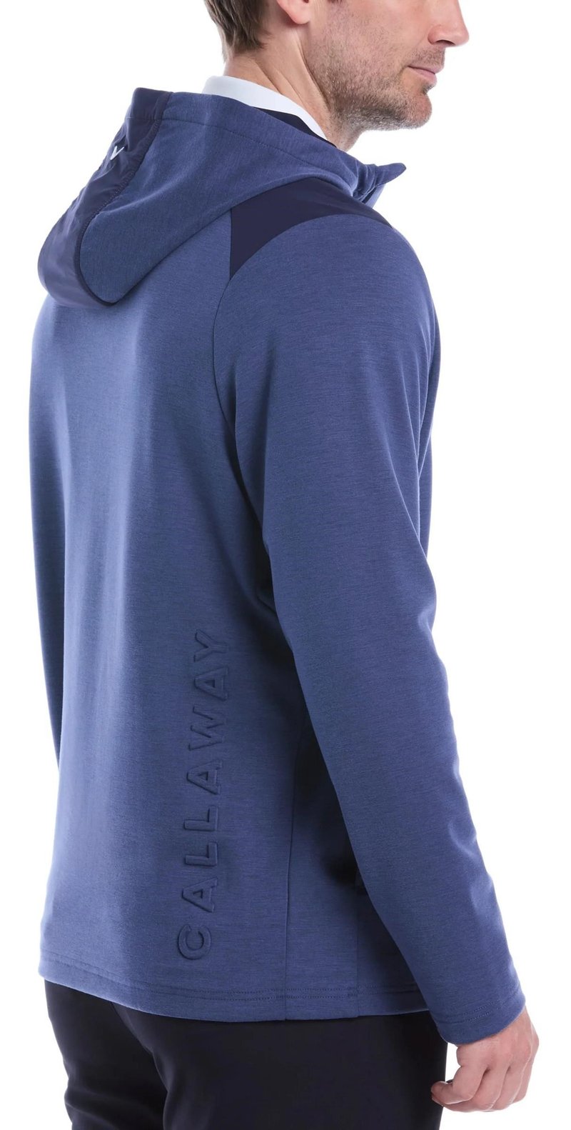 Callaway Soft Touch 1/4 Zip Premium hoodie homme, heather peacoat