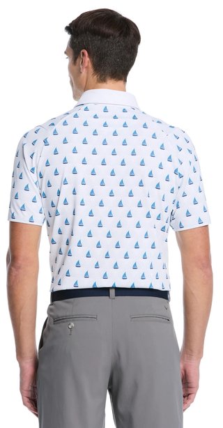 Callaway Sailboat Sunset Geo Print polo homme, bright white
