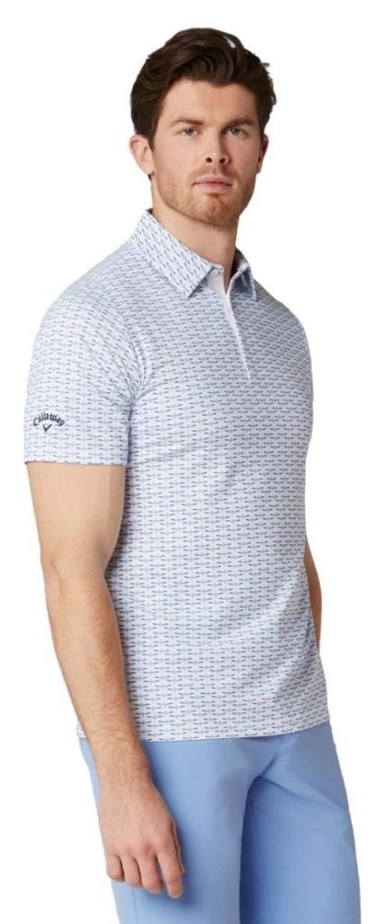 Callaway Albatross Geo Print polo homme, bright white