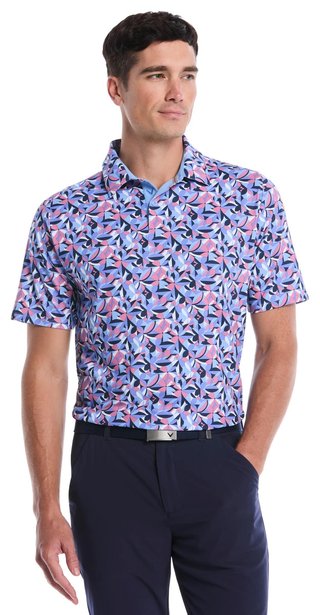 Callaway Dogwood Floral Geo polo homme, vista blue