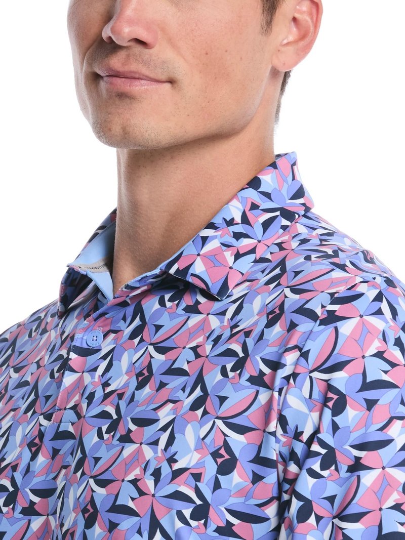 Callaway Dogwood Floral Geo polo homme, vista blue