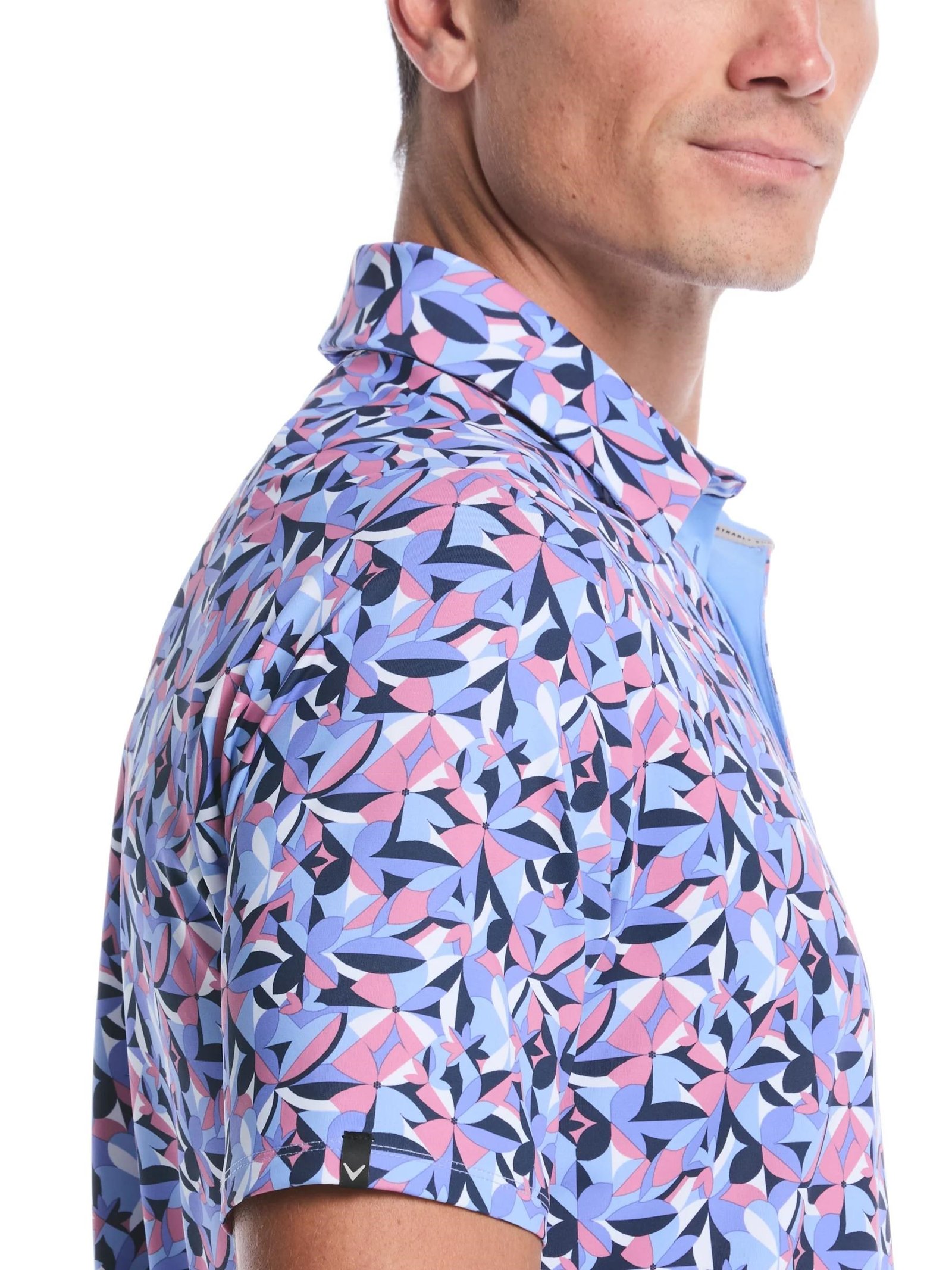 Callaway Dogwood Floral Geo polo homme, vista blue