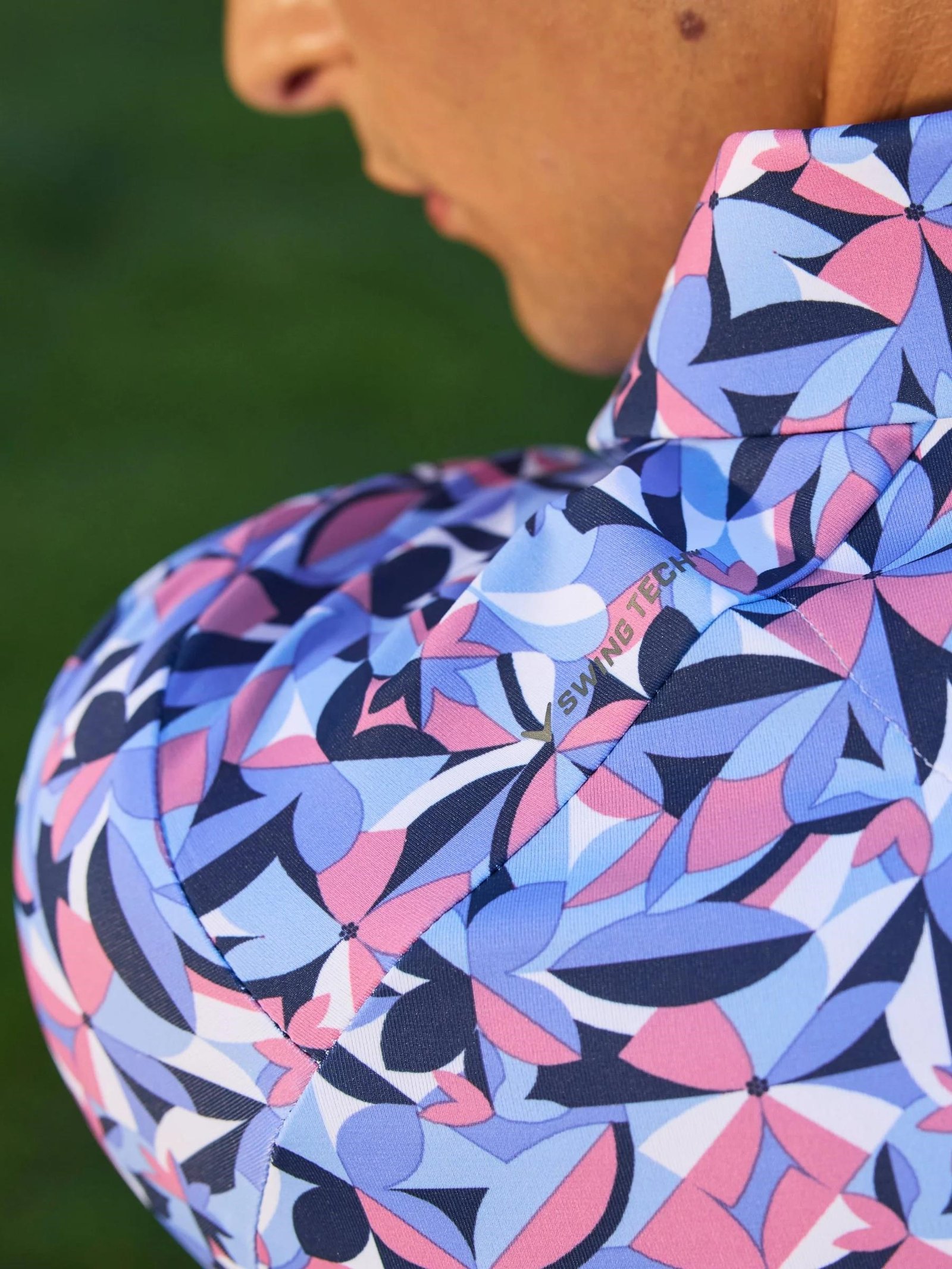 Callaway Dogwood Floral Geo polo homme, vista blue