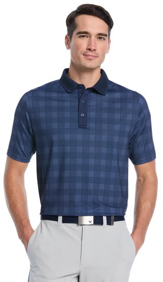 Callaway ChevPlaid Print polo homme, navy