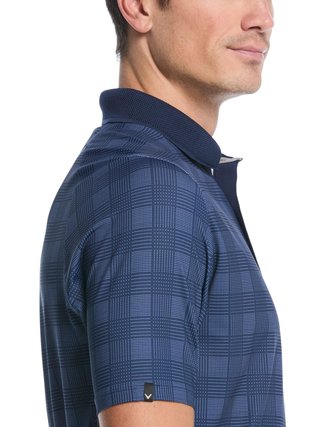 Callaway ChevPlaid Print polo homme, navy