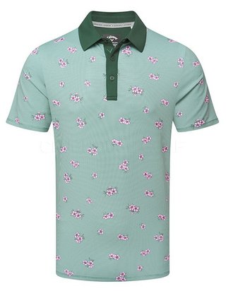 Callaway Azalea Gingham polo homme, galapagos green
