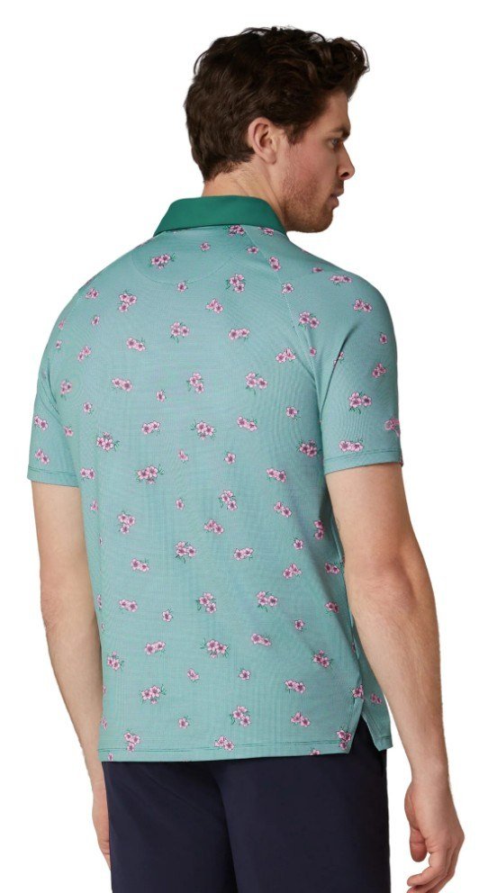 Callaway Azalea Gingham polo homme, galapagos green