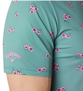 Callaway Azalea Gingham polo homme, galapagos green