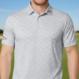 Callaway Foulard Printed polo homme, bright white
