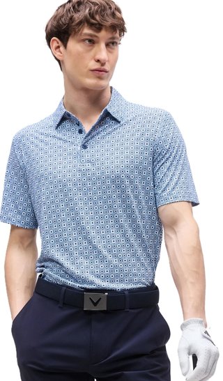 Callaway Foulard Printed polo homme, peacoat
