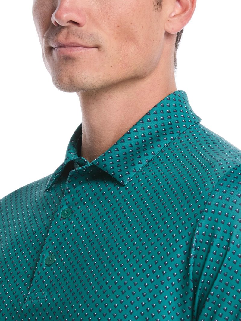 Callaway Trademark Printed polo homme, galapagos green