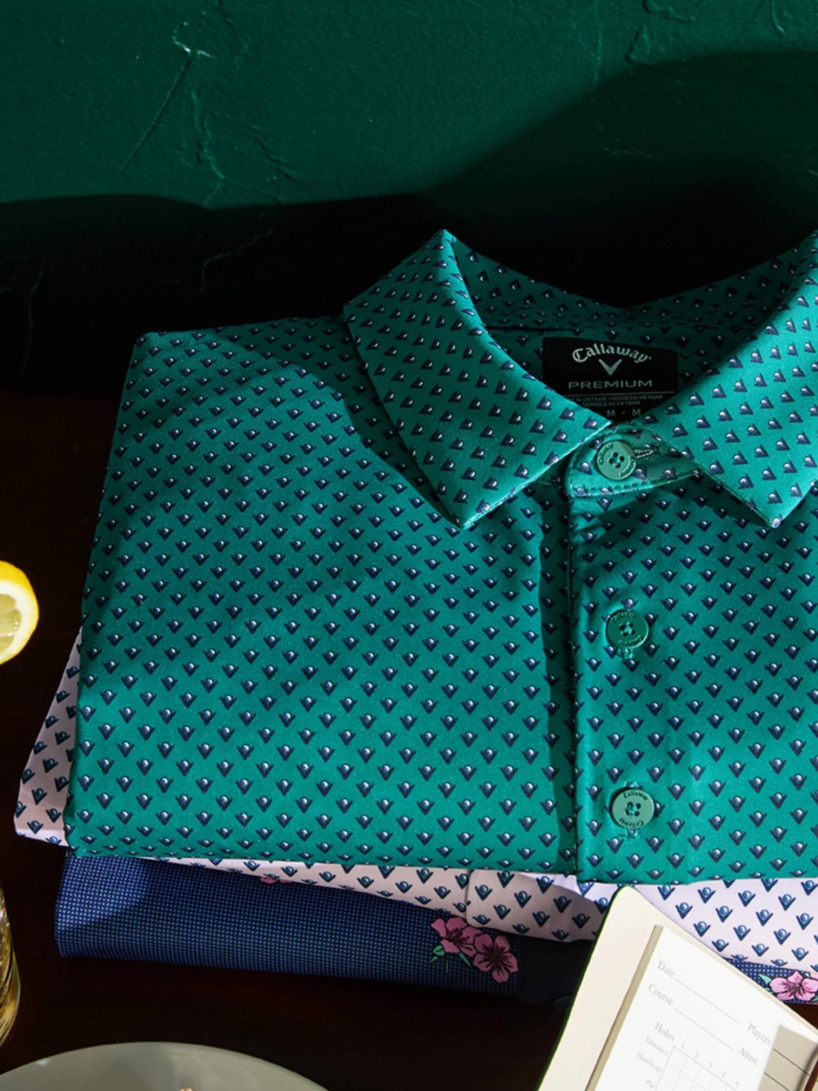 Callaway Trademark Printed polo homme, galapagos green