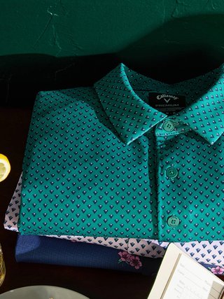Callaway Trademark Printed polo homme, galapagos green