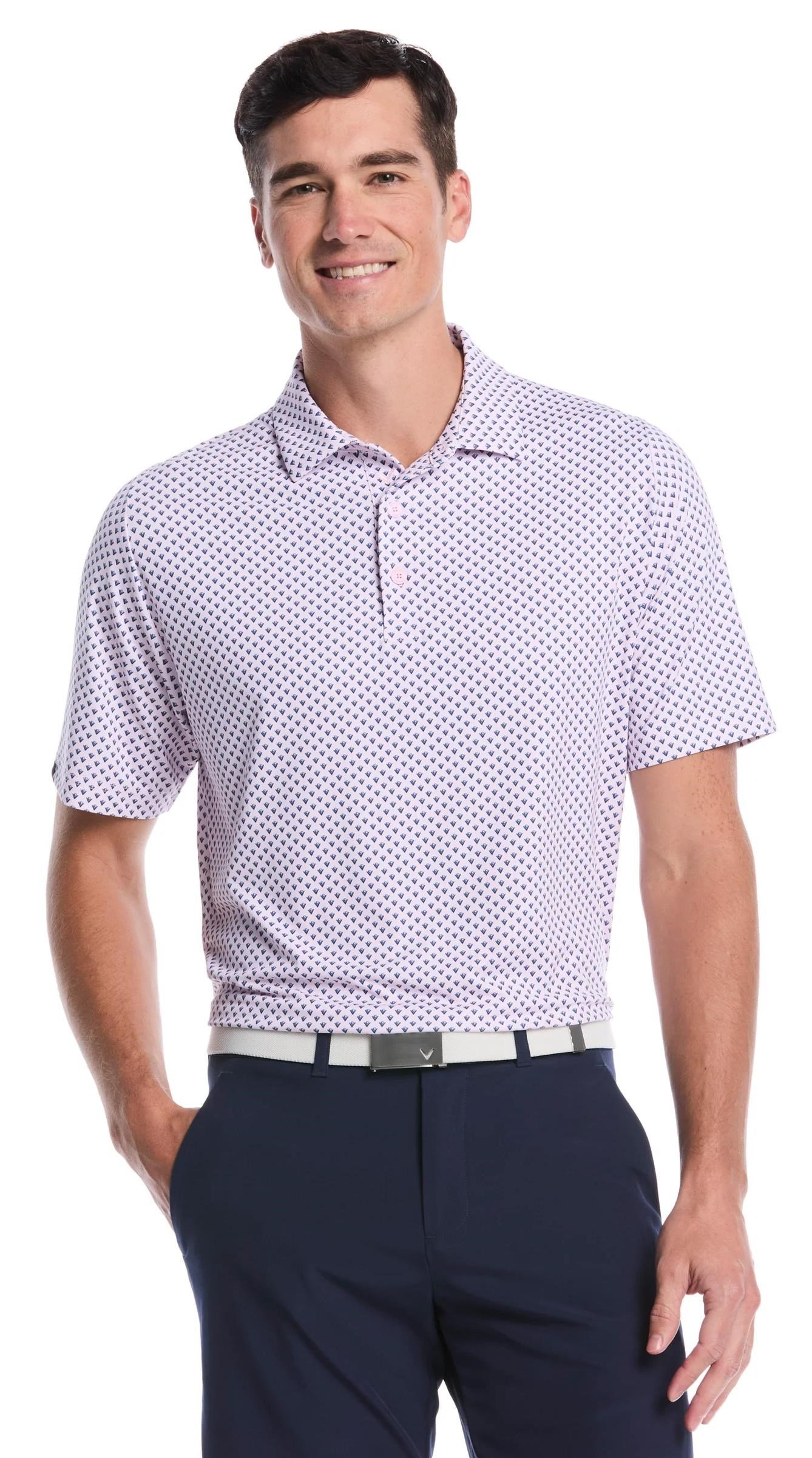 Callaway Trademark Printed polo homme, pink tulle