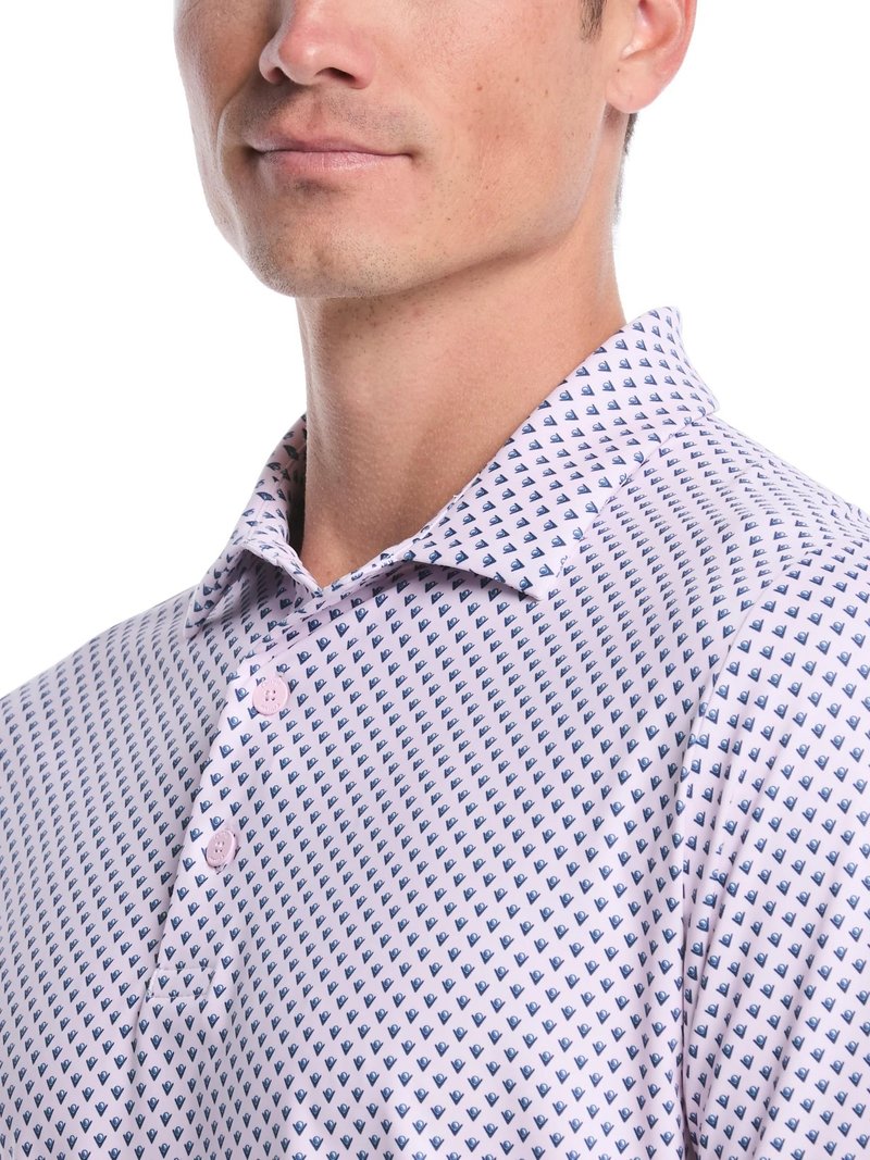 Callaway Trademark Printed polo homme, pink tulle